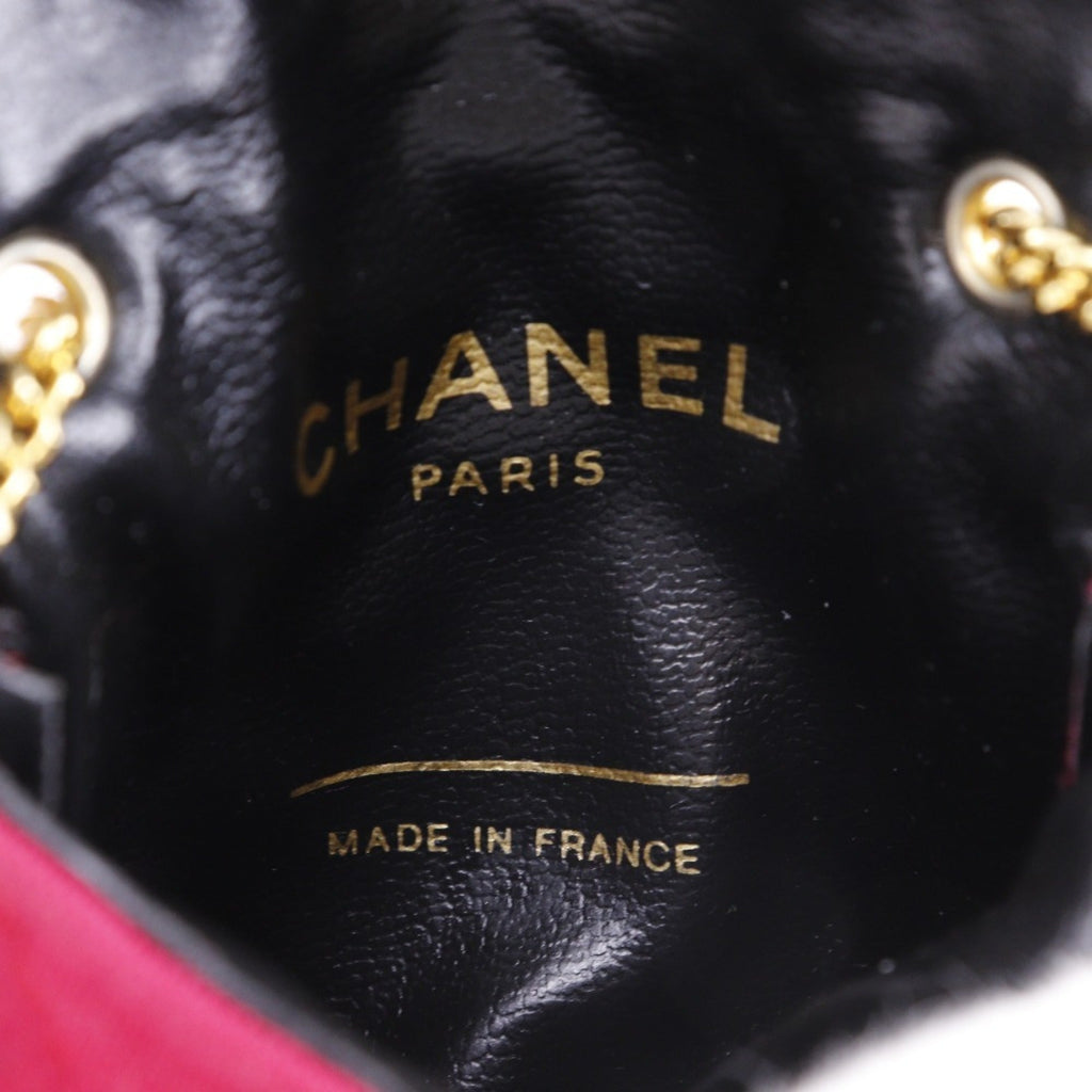 Chanel Pink Cotton Pouch Shoulder Bag