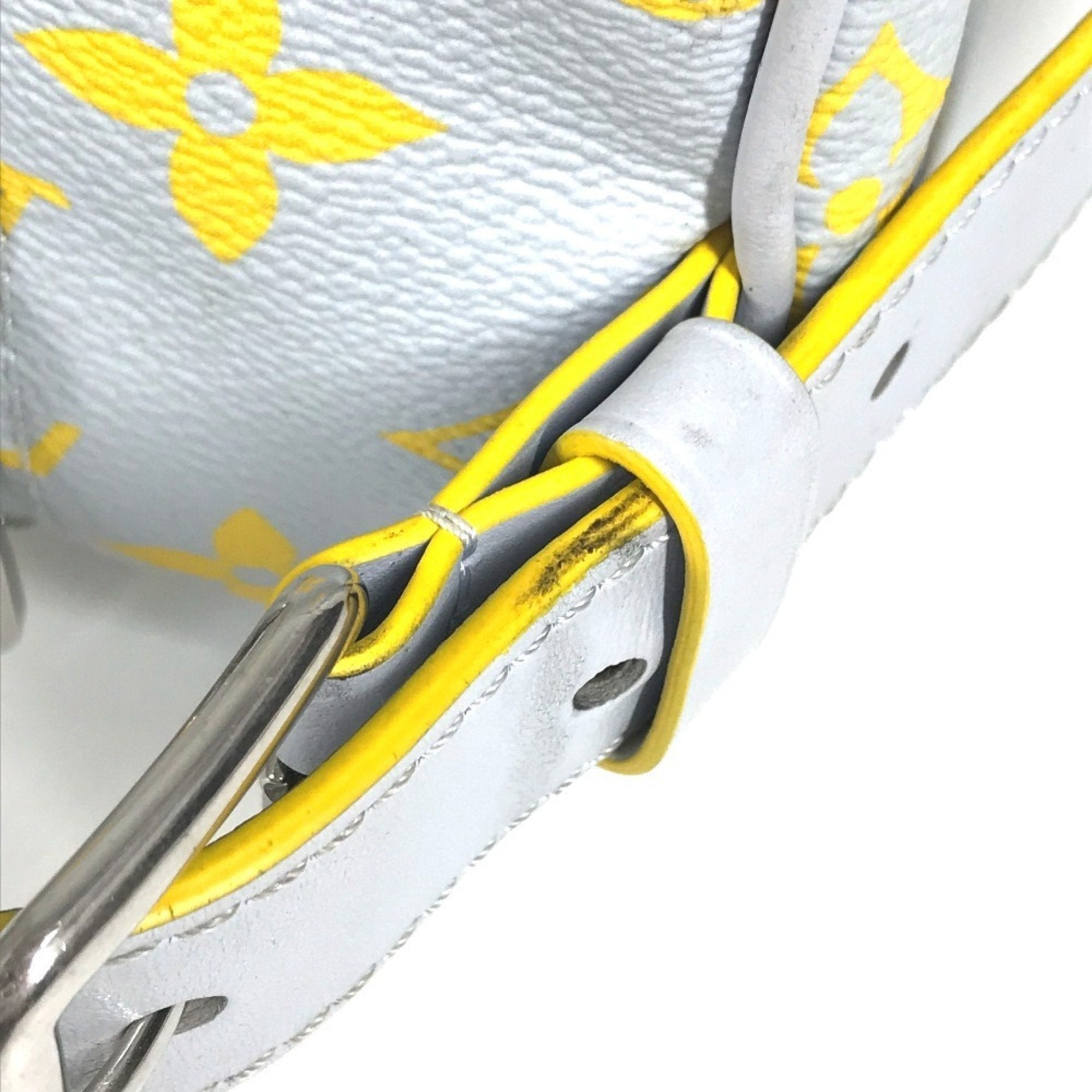 Louis Vuitton Gray Yellow Monogram Clutch Bag Pouch