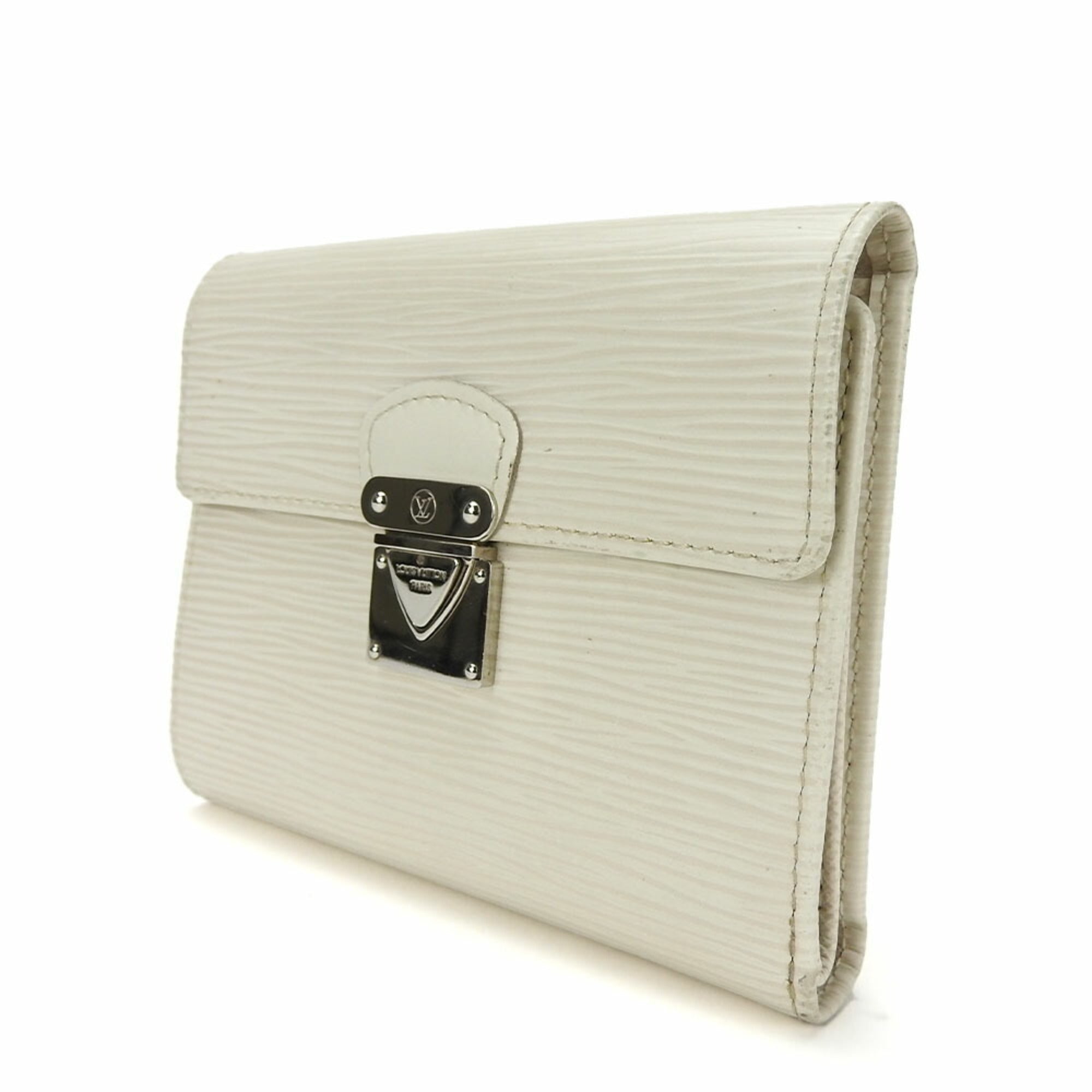 Louis Vuitton Lv Off White Leather Wallet (Tri-Fold)