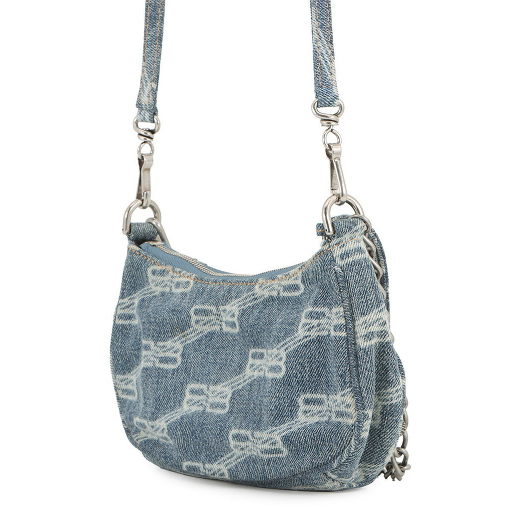 Balenciaga Blue White Denim Handbag Shoulder