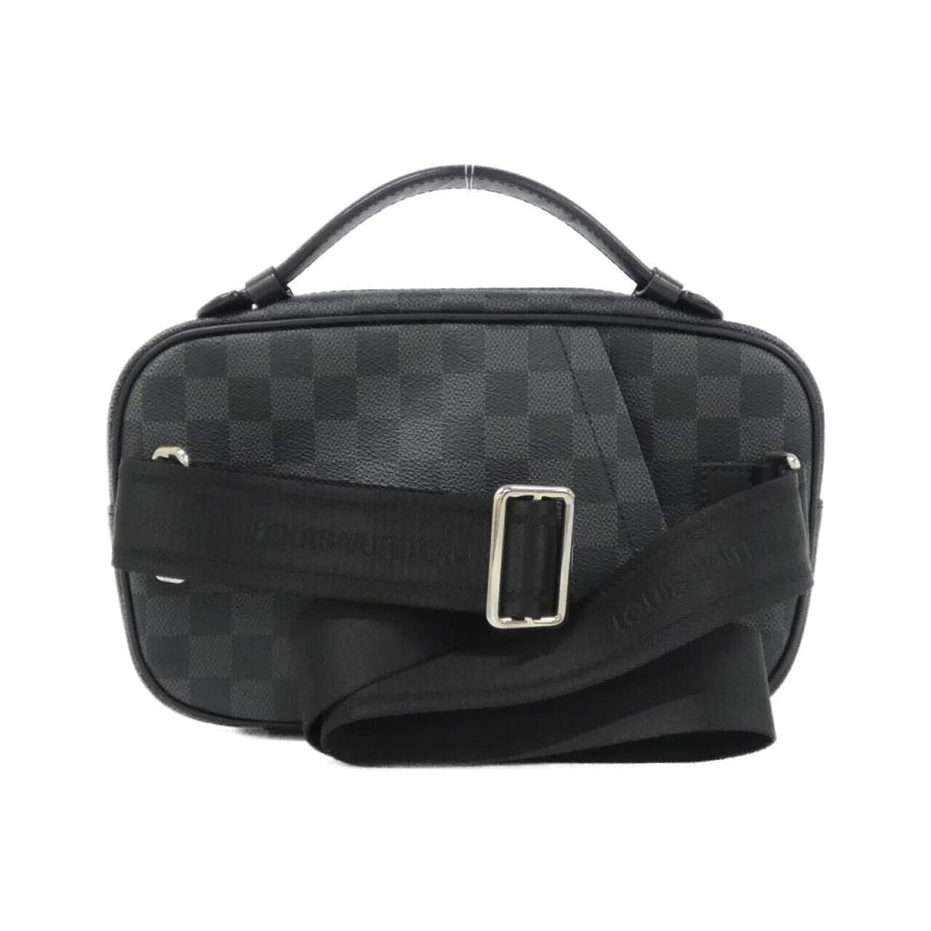 Louis Vuitton Dark Gray Graphite Gray Coated Canvas Shoulder Bag
