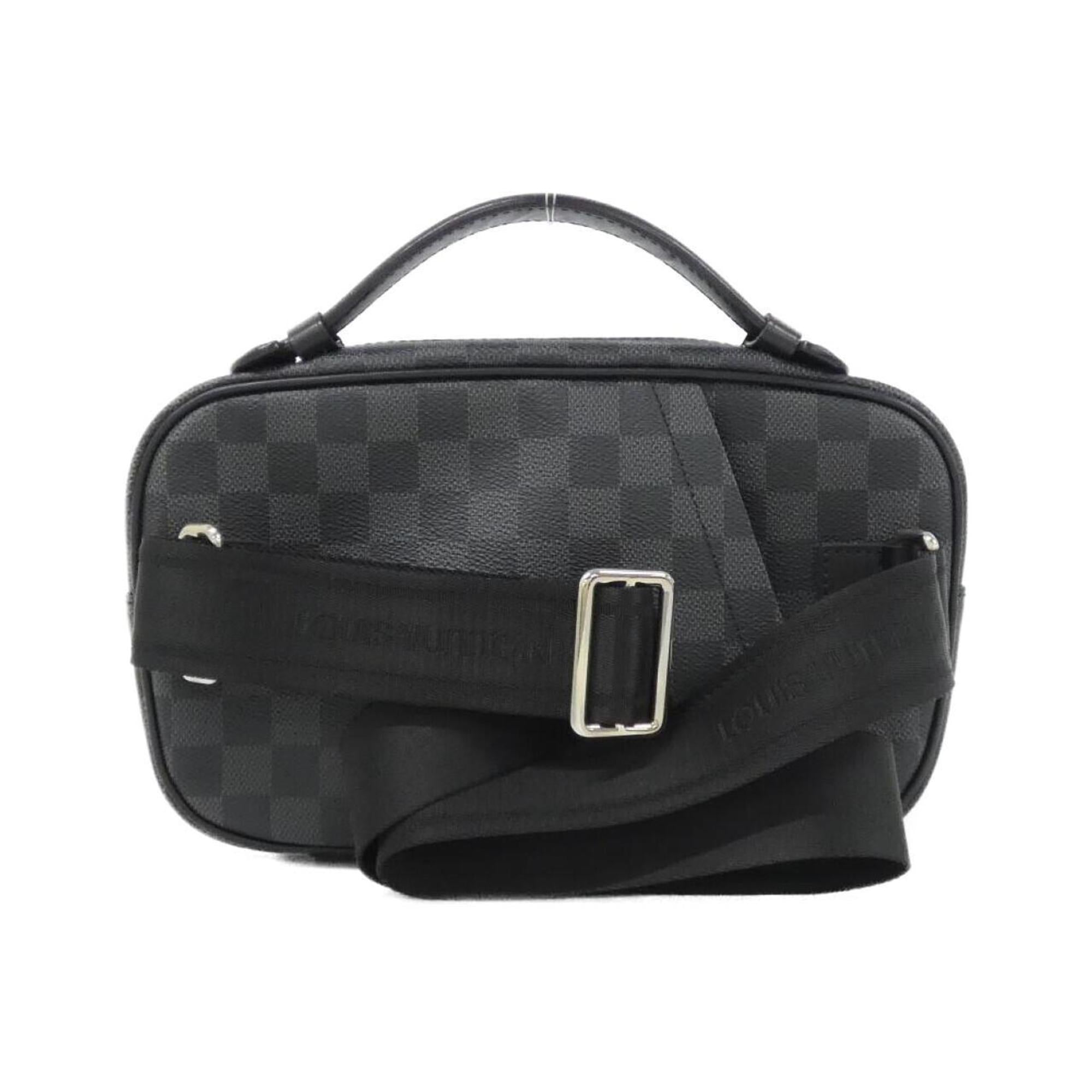 Louis Vuitton Dark Gray Graphite Gray Coated Canvas Shoulder Bag