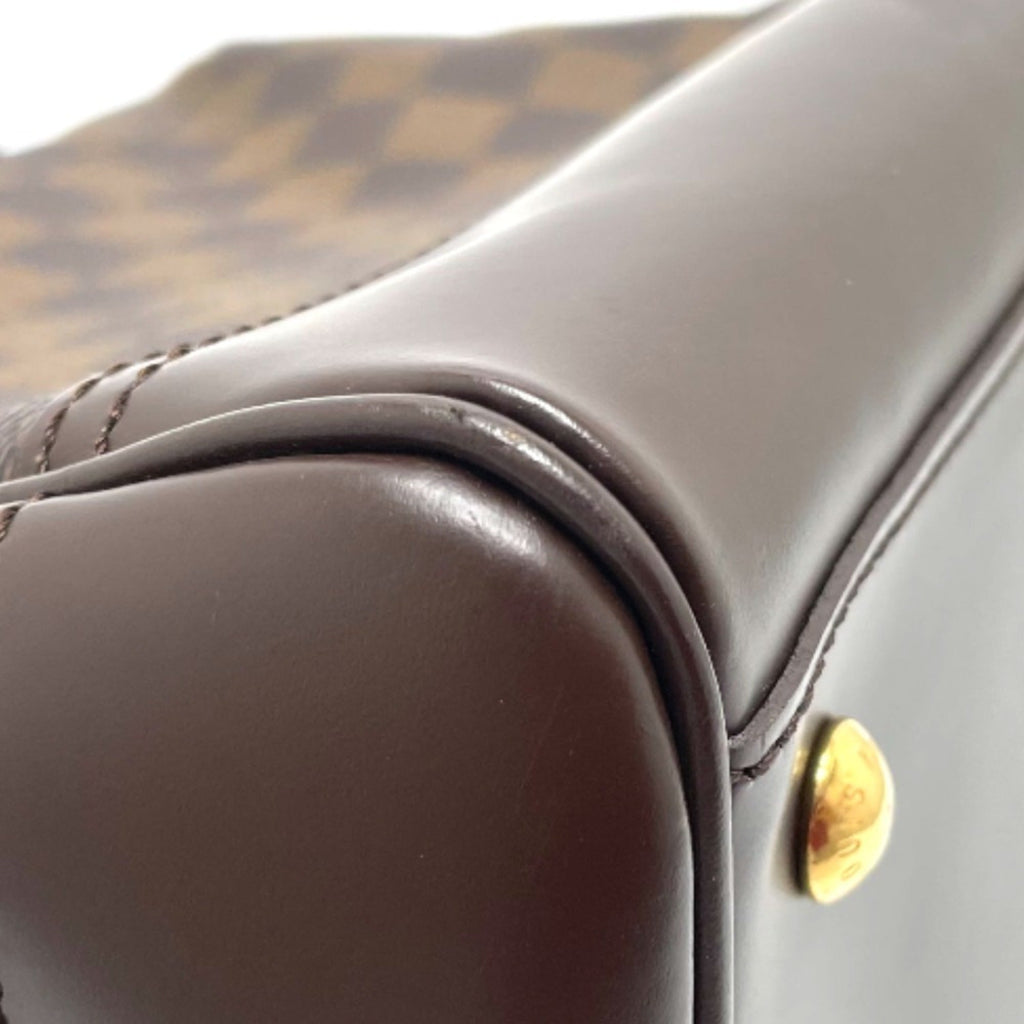 Louis Vuitton Damier Brown Ebene Damier Canvas Leather Handbag