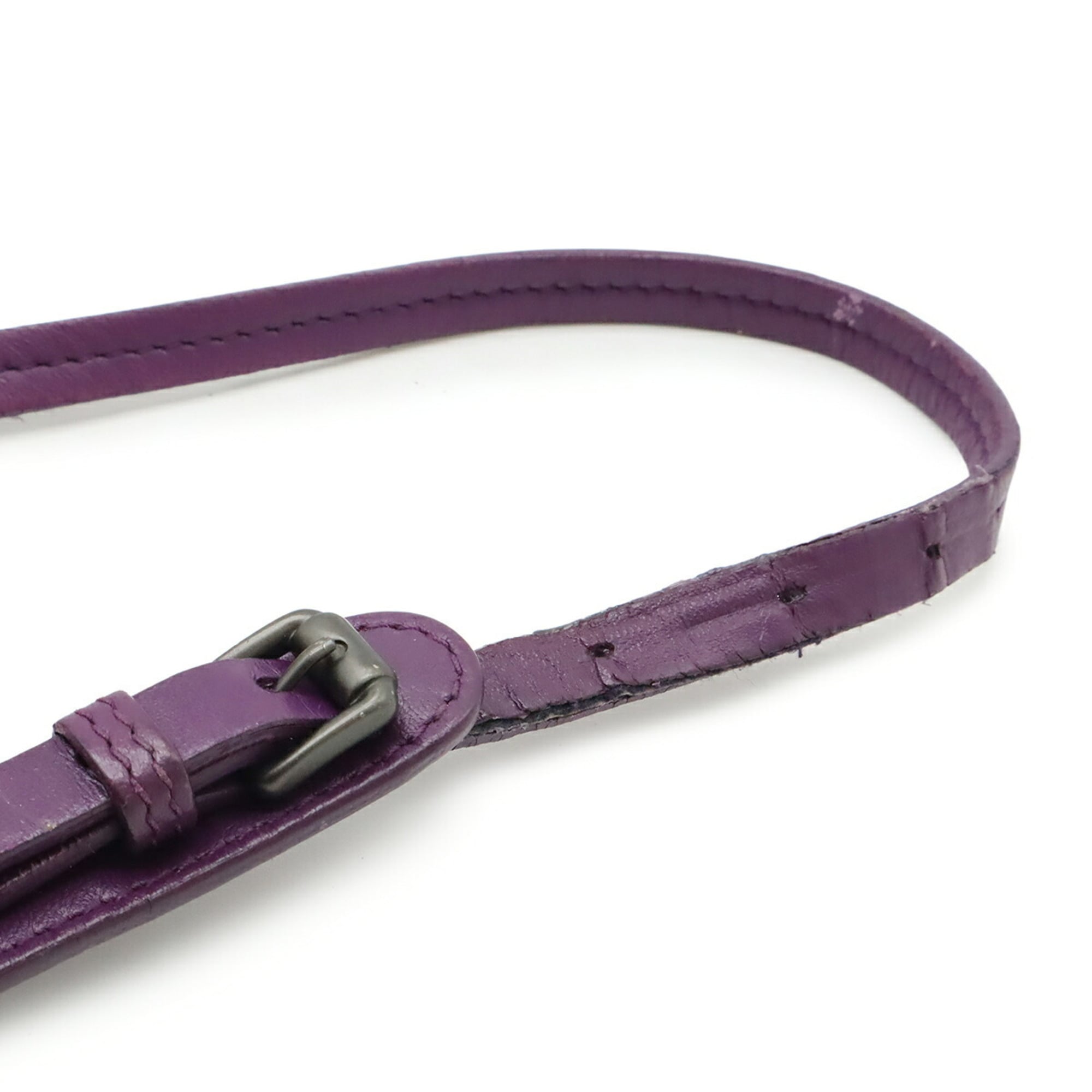 Bottega Veneta Intrecciato Purple Leather Pochette Shoulder Bag