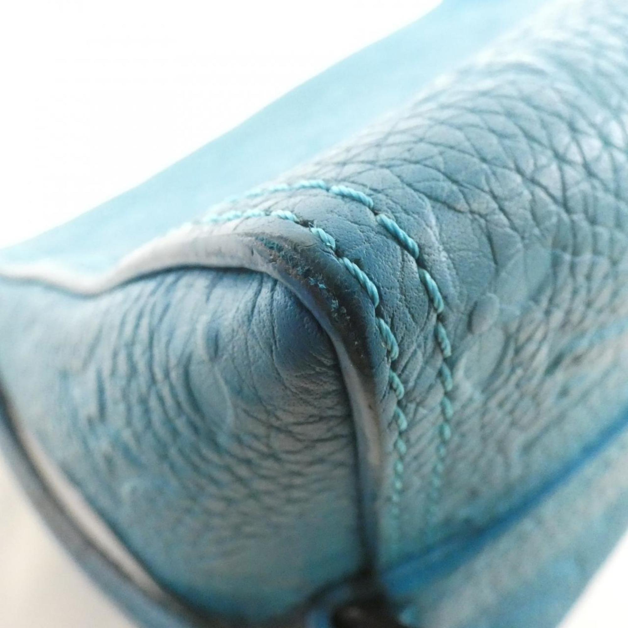 Louis Vuitton Turquoise Leather Shoulder Bag