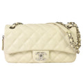 Chanel Off-White Grained Calfskin Shoulder Bag