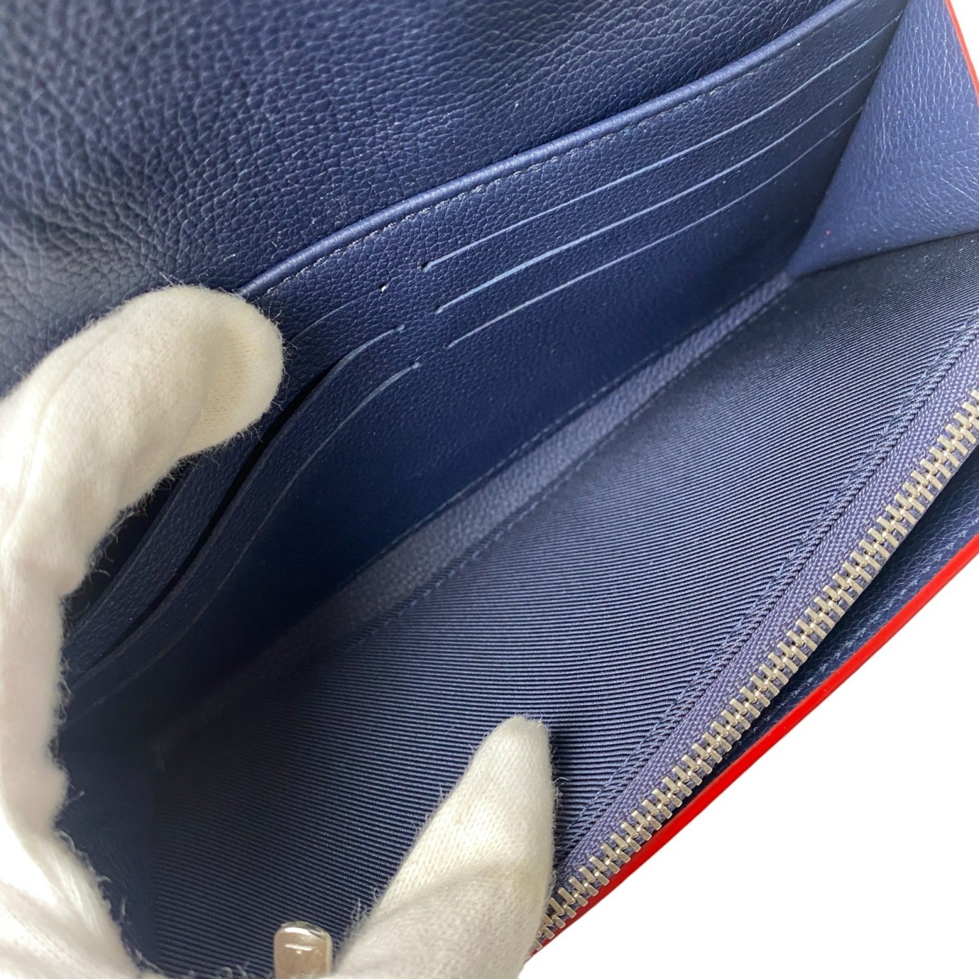 Louis Vuitton Navy Leather Long Wallet