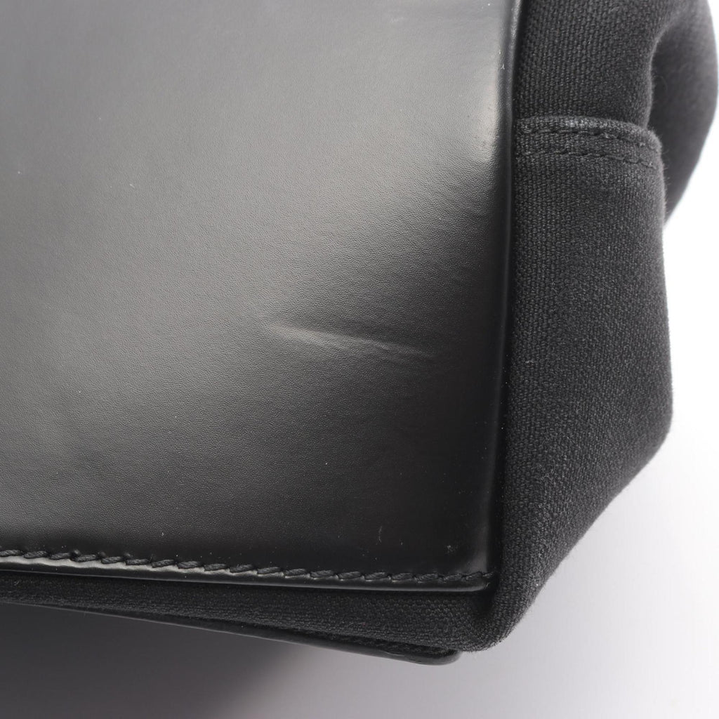 Balenciaga Black Canvas Leather Handbag Tote