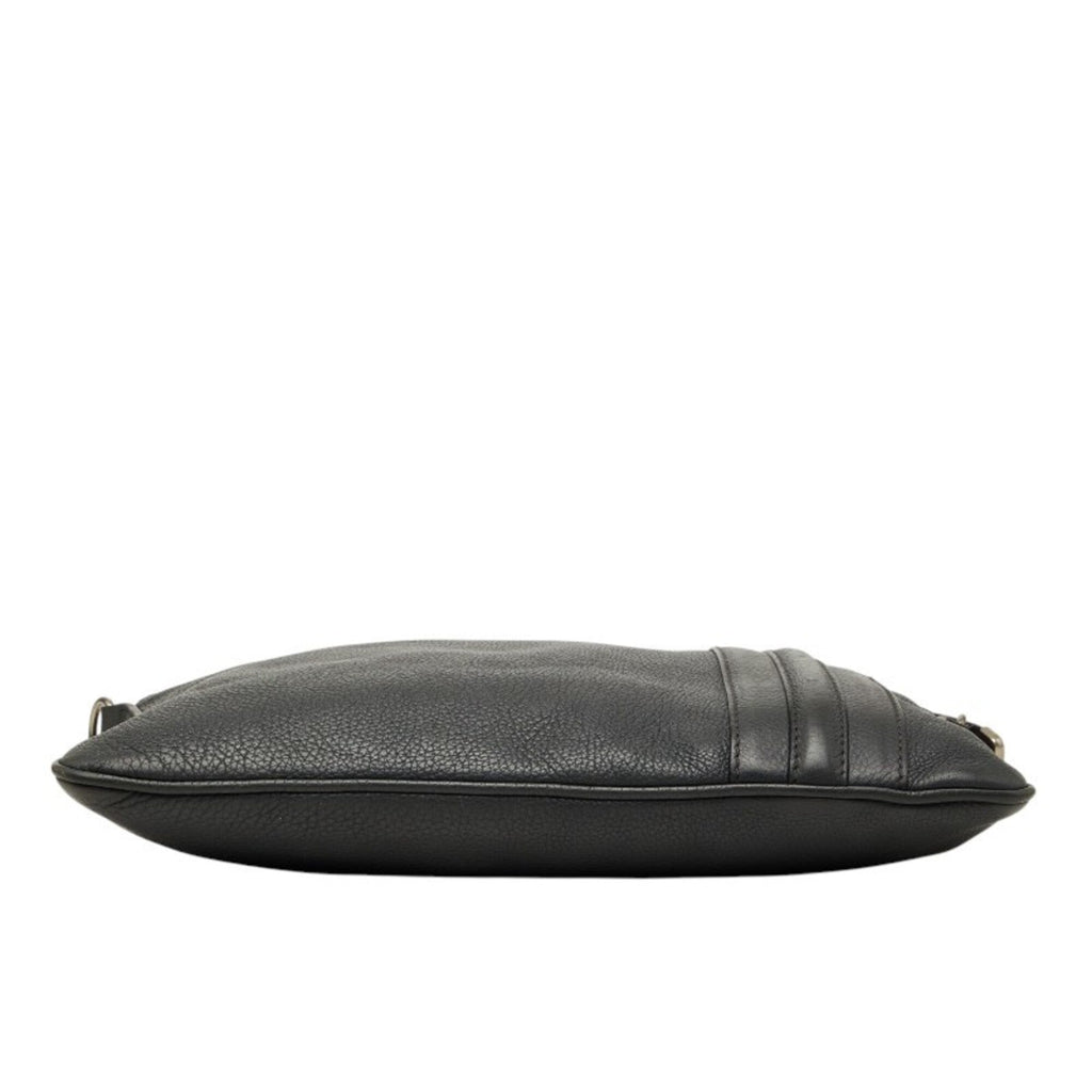 Gucci Black Gray Leather Shoulder Bag (Pre-Owned)