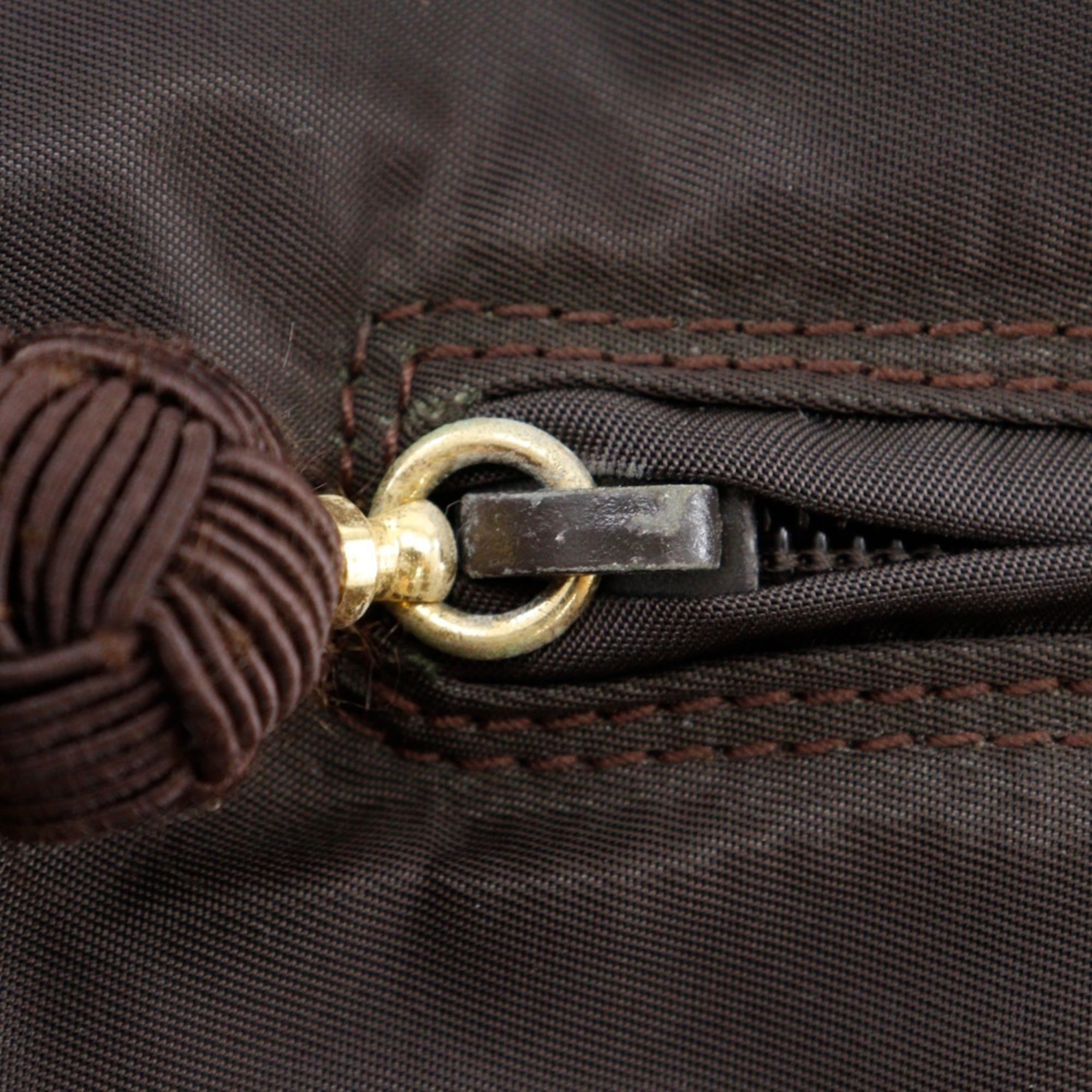 Prada Brown Nylon Handbag