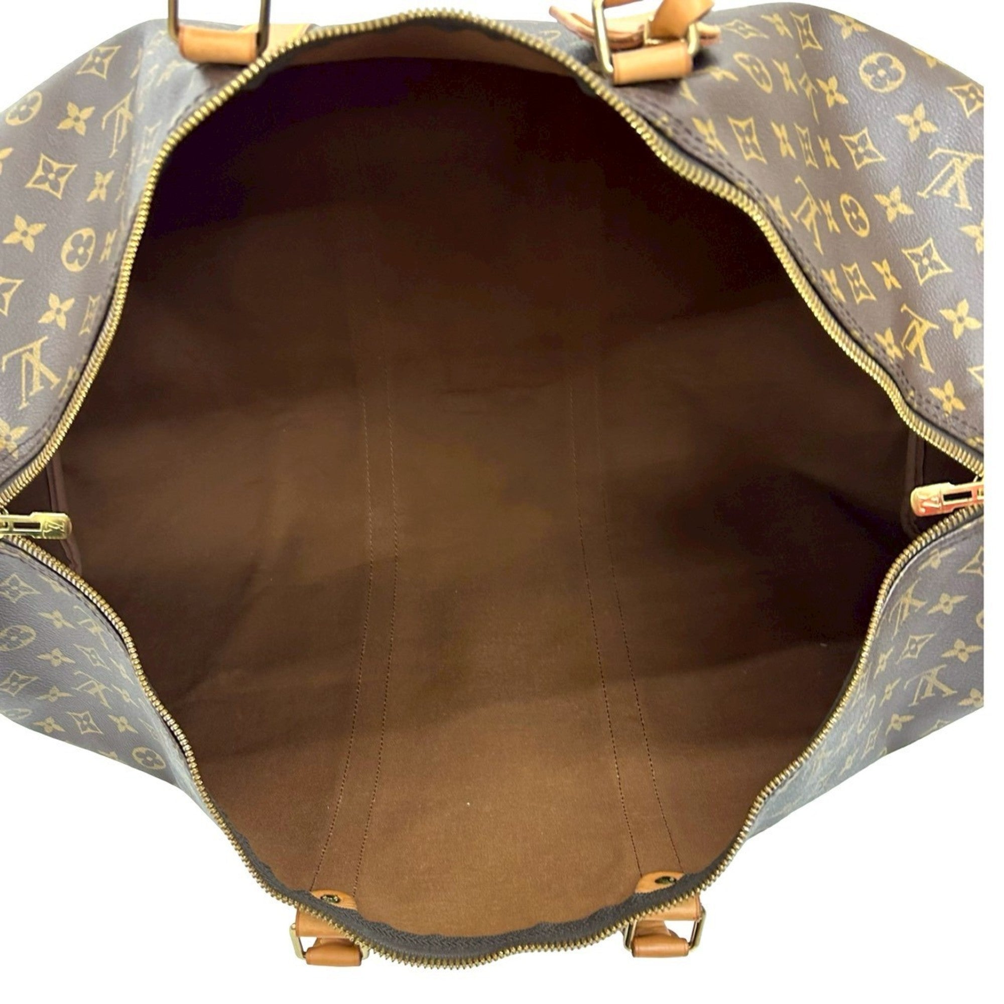 Louis Vuitton Brown Leather Pvc Boston Bag Shoulder Bag