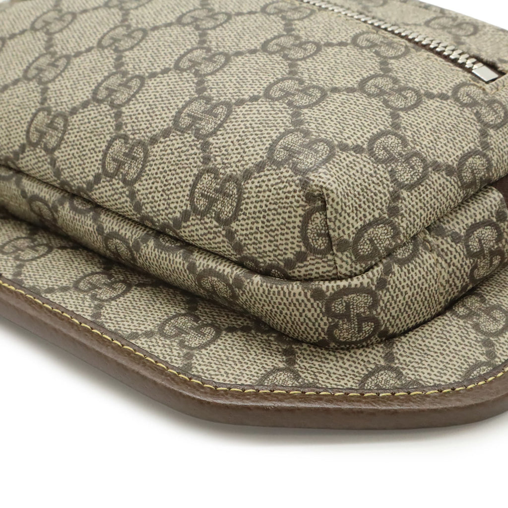 Gucci Beige Brown Green Red Color Gg Supreme Pouch Sling Bag (Pre-Owned)