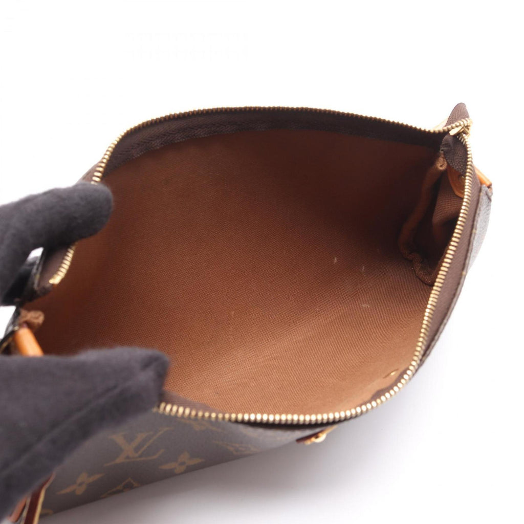 Louis Vuitton Brown Coated Canvas Leather Shoulder Bag