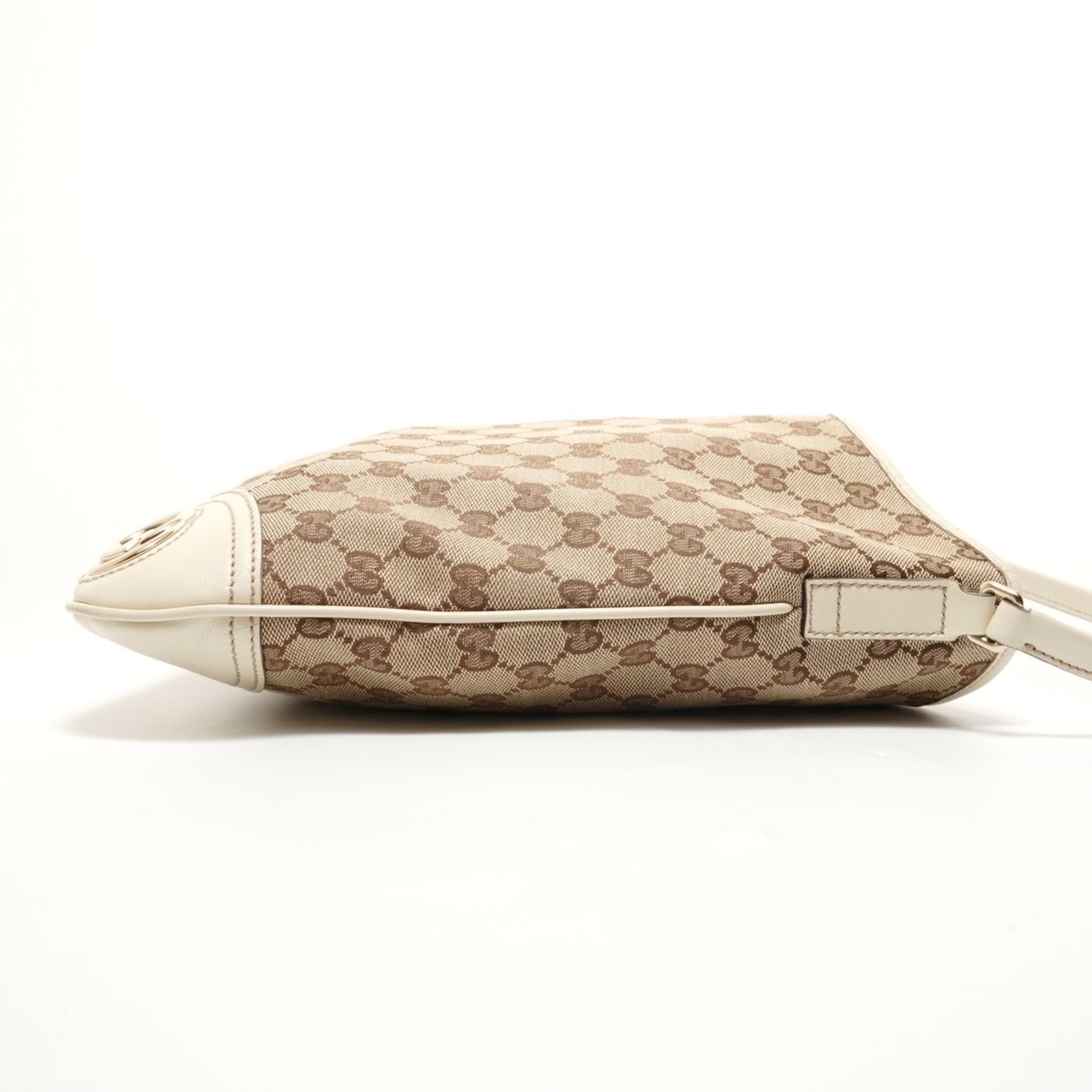 Gucci Gg Canvas Beige Gg Canvas Shoulder Bag (Pre-Owned)