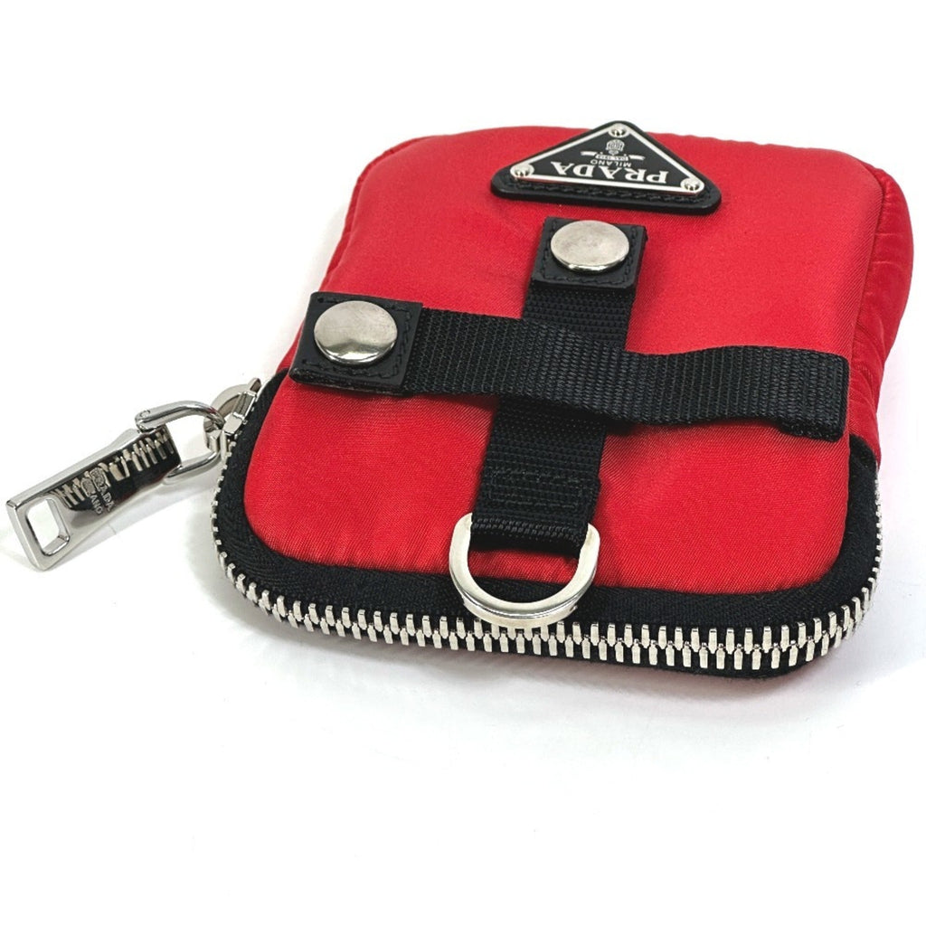 Prada Black Red Color Nylon Pouch