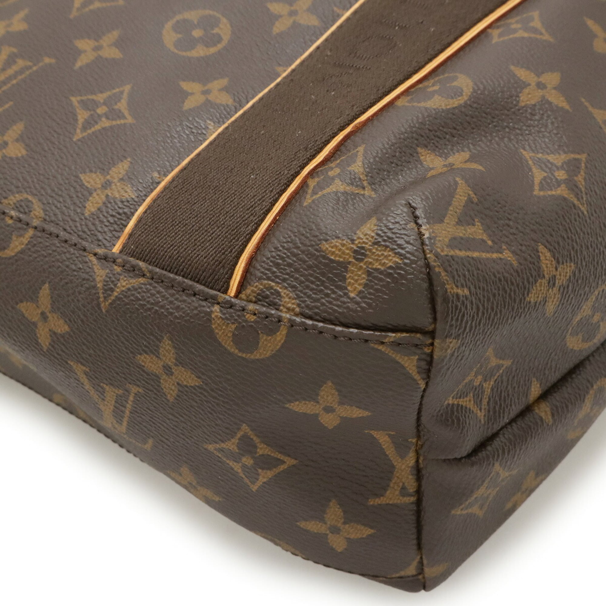 Louis Vuitton Brown Canvas Shoulder Bag Tote Bag