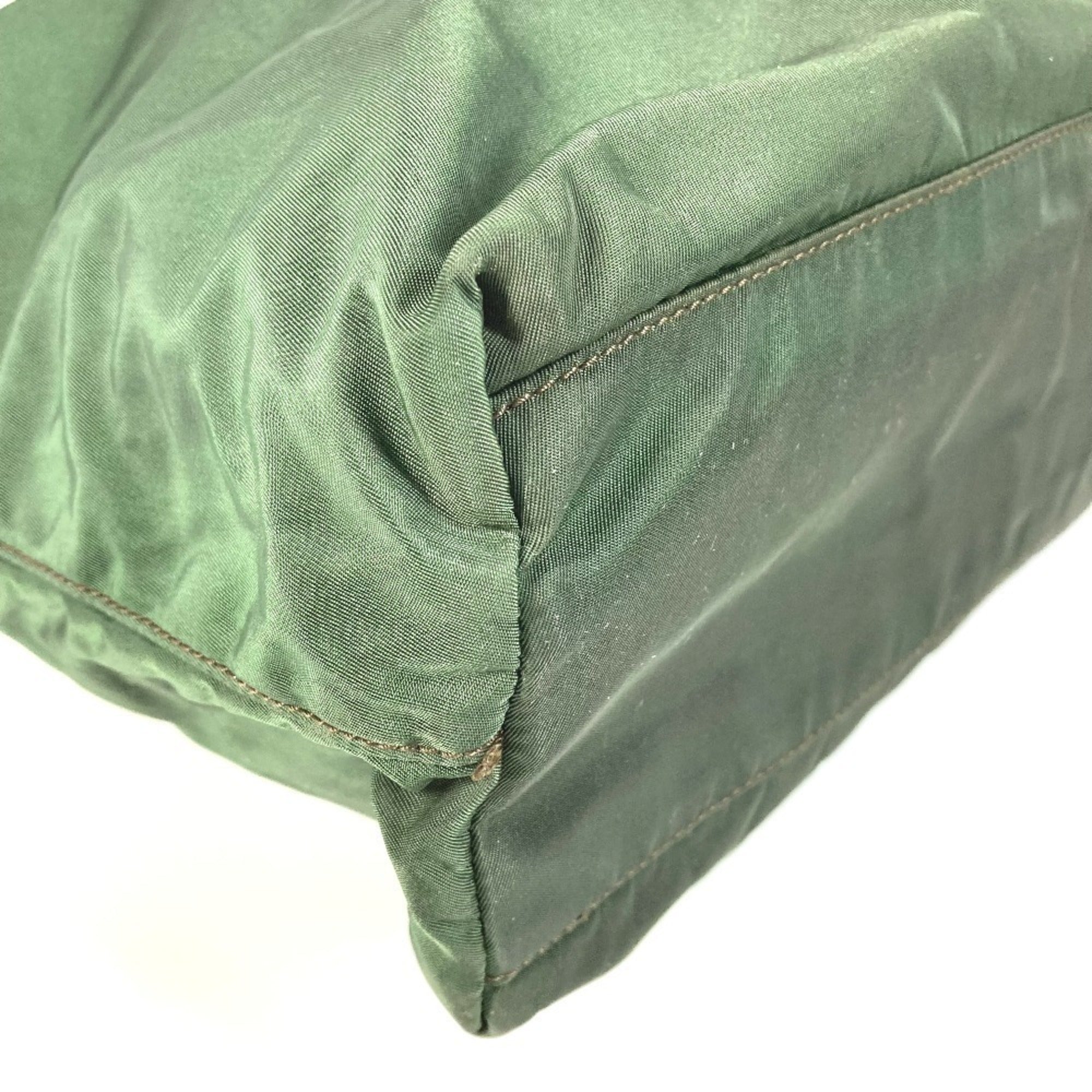 Prada Khaki Nylon Shoulder Bag Tote Bag