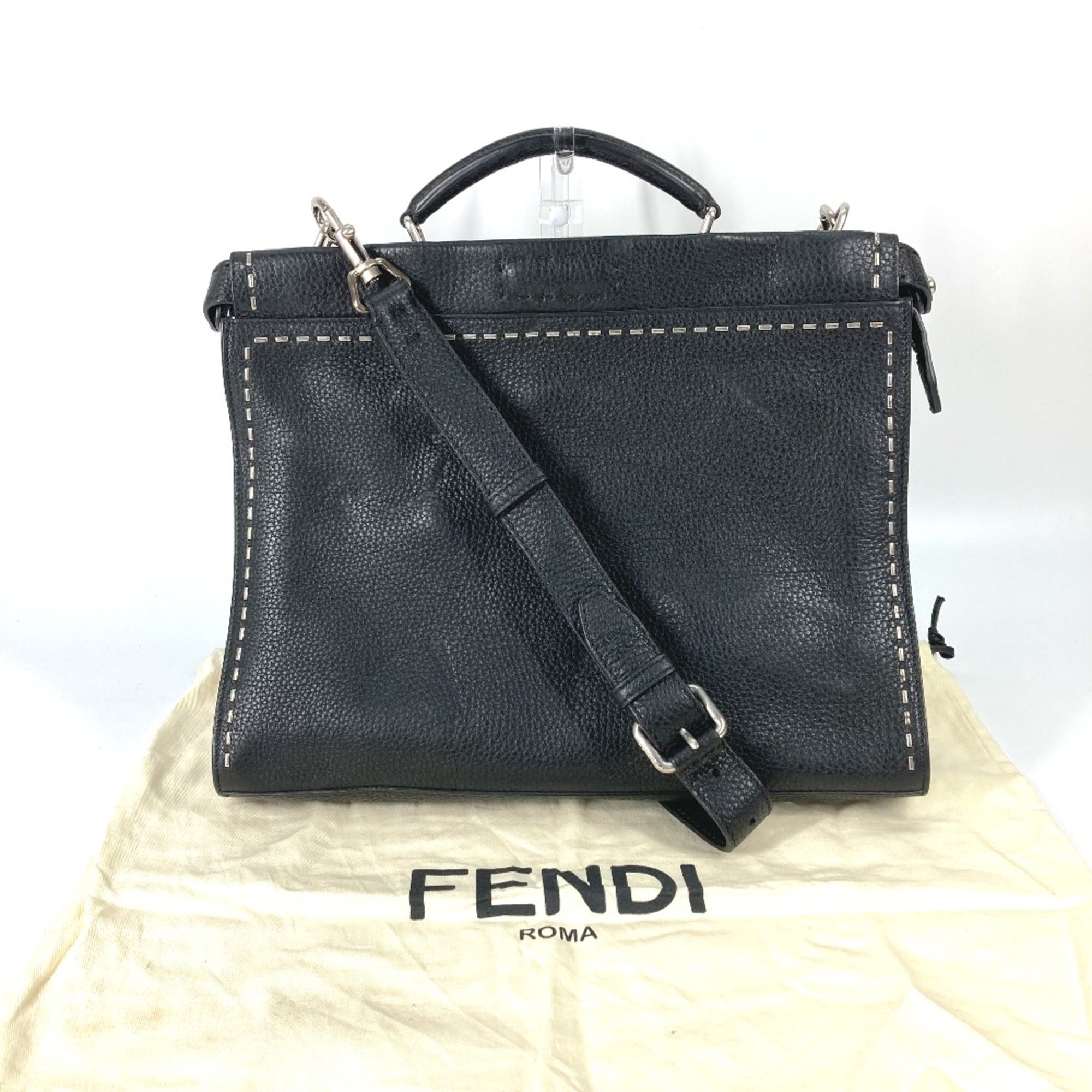 Fendi Black Leather Handbag