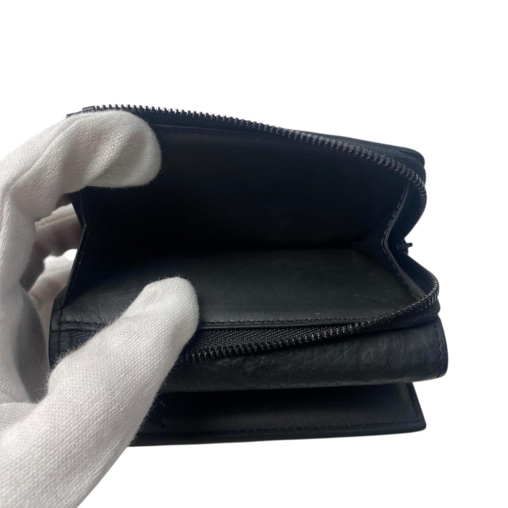 Louis Vuitton Black Noir Leather Wallet (Tri-Fold)