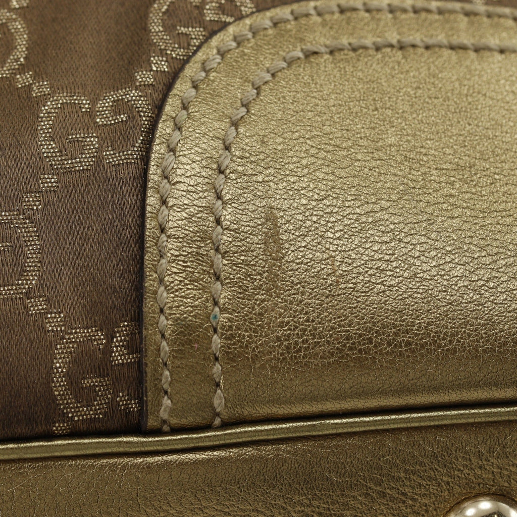 Gucci Gold Gg Canvas Tote Bag (Pre-Owned)