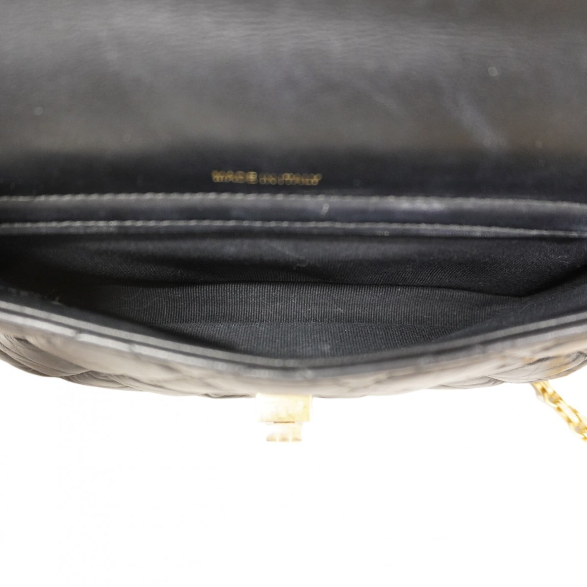 Chanel Black Leather Chain/Shoulder Wallet