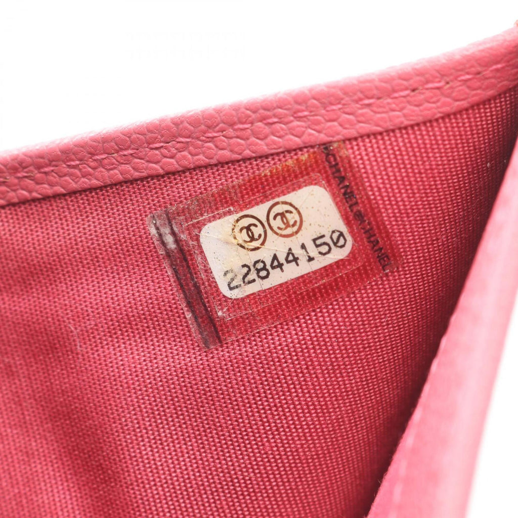 Chanel Pink Grained Calfskin Wallet (Tri-Fold)