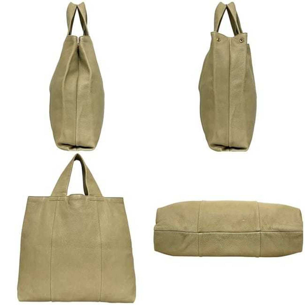Prada Beige Leather Tote Bag