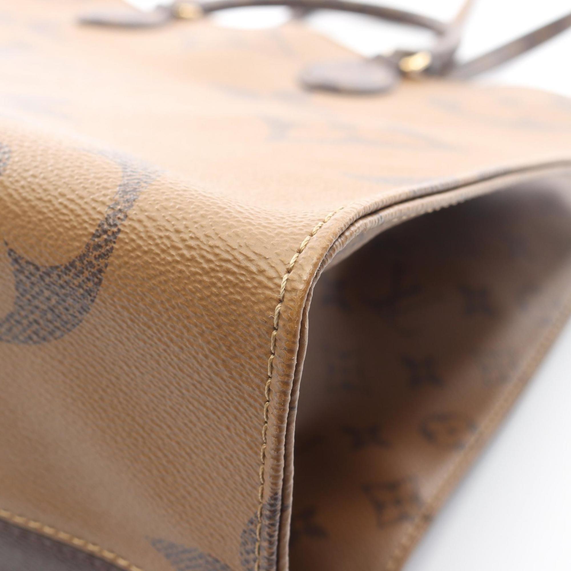 Louis Vuitton Beige Brown Coated Canvas Tote Bag