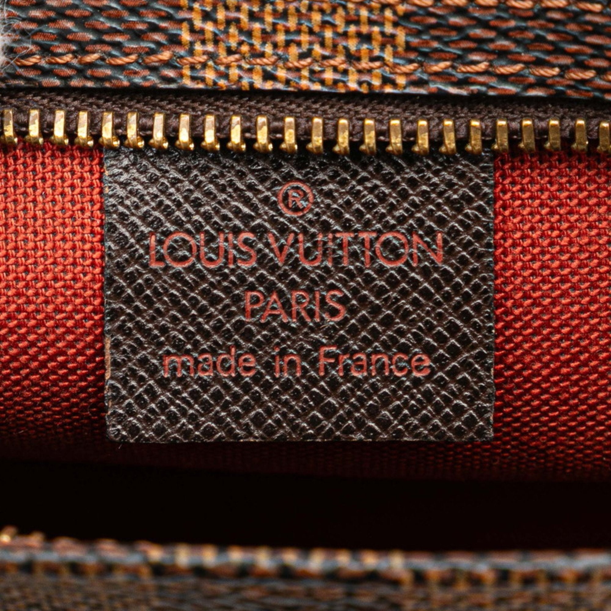 Louis Vuitton Brown Pvc Leather Handbag Pouch