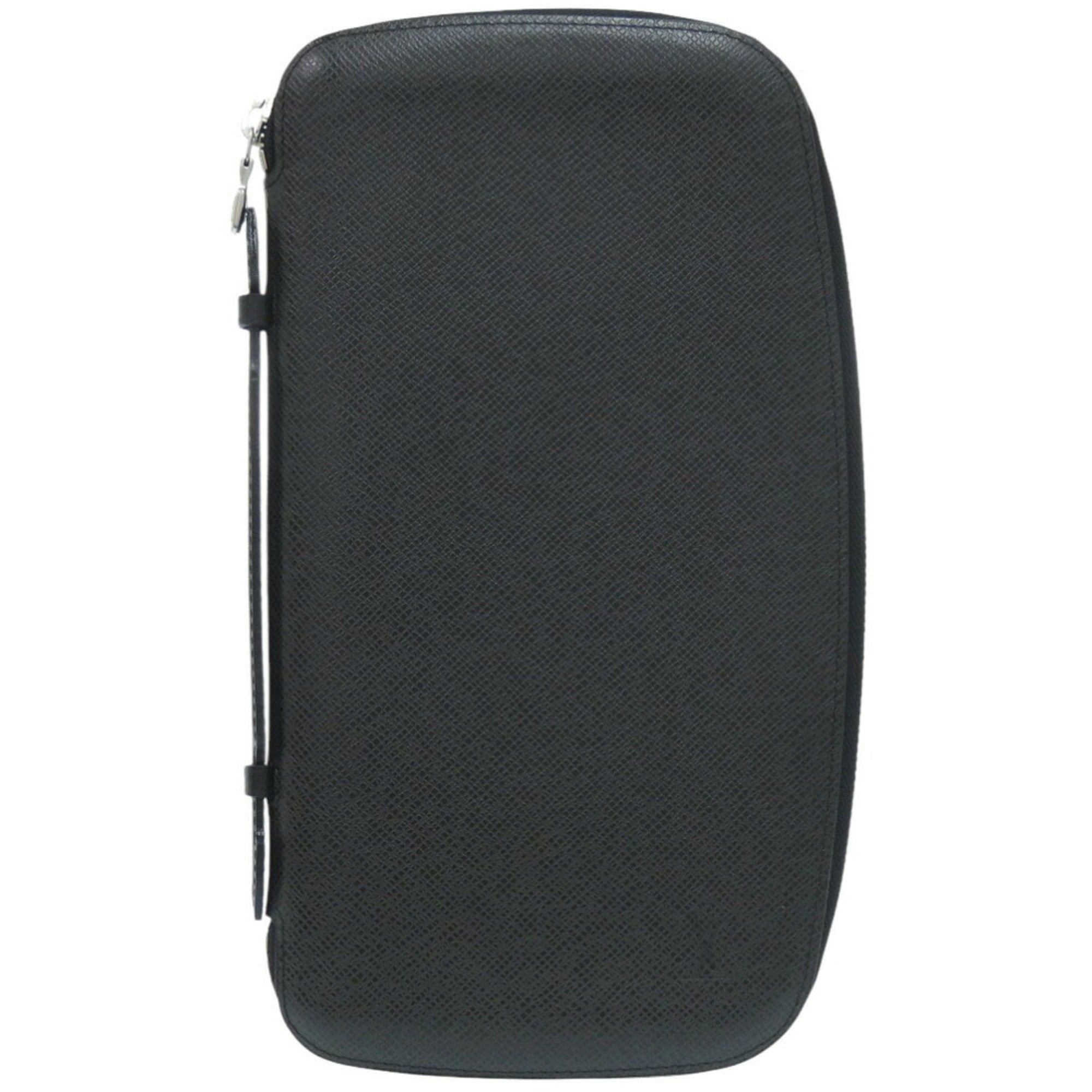 Louis Vuitton Black Taiga Leather Long Wallet