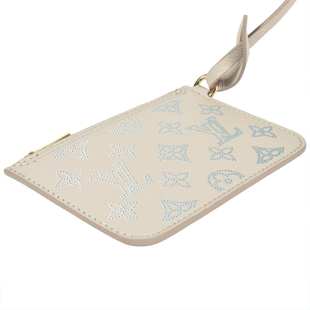 Louis Vuitton Beige Ivory Monogram Mahina Leather Handbag