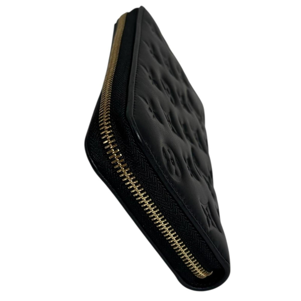 Louis Vuitton Monogram Black Noir Leather Long Wallet