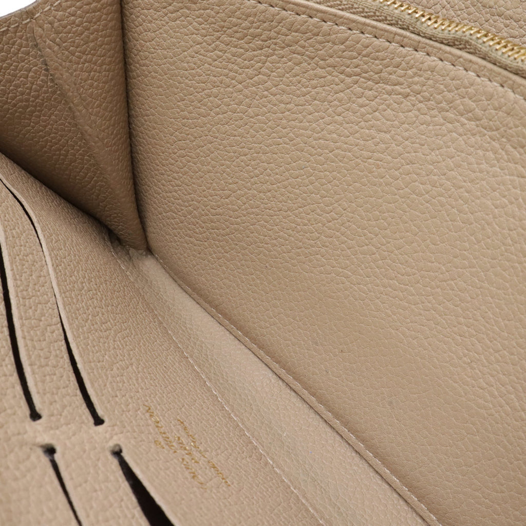 Louis Vuitton Beige Monogram Empreinte Leather Long Wallet