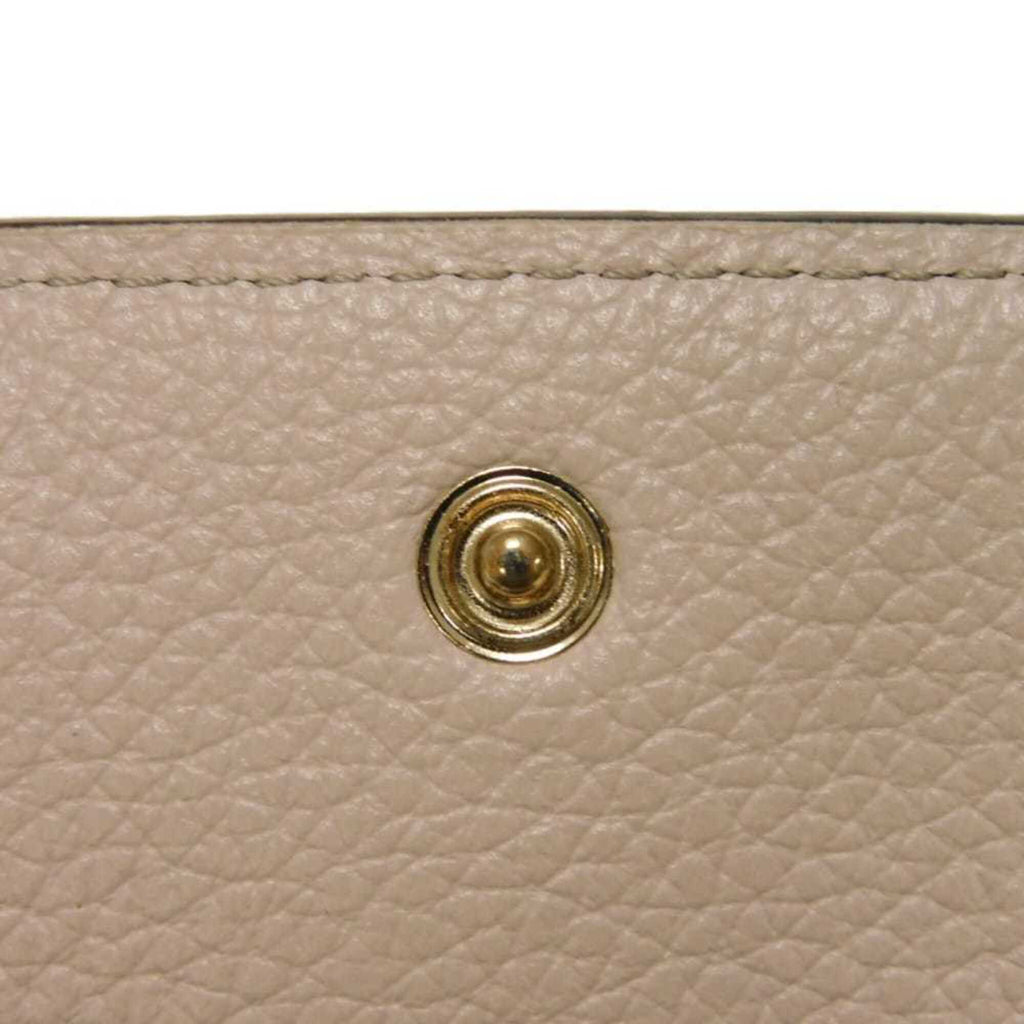 Chloé Gray Leather Long Wallet (Bi-Fold) (Pre-Owned)