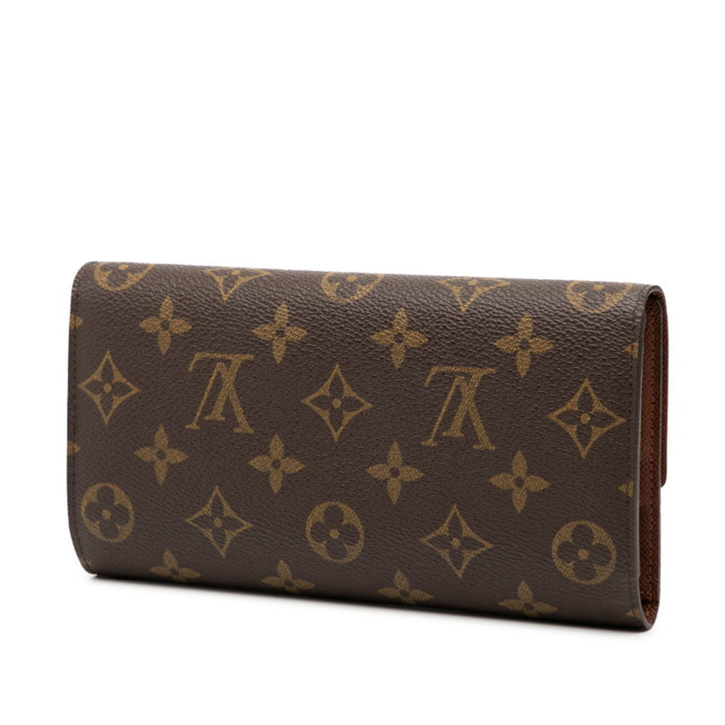 Louis Vuitton Brown Pvc Leather Long Wallet (Tri-Fold)