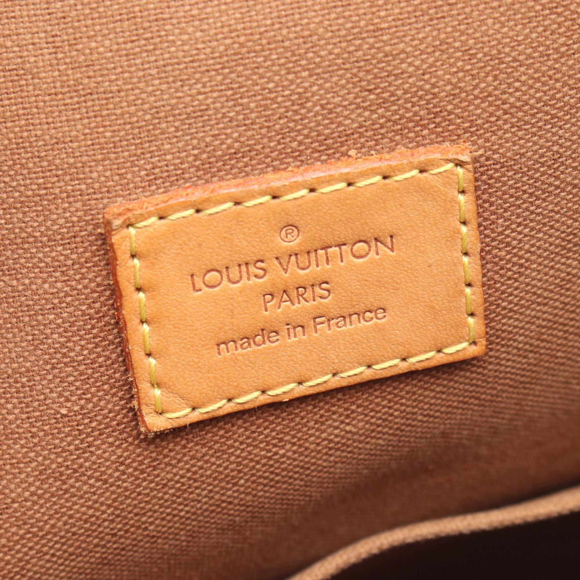 Louis Vuitton Brown Monogram Coated Canvas Leather Handbag