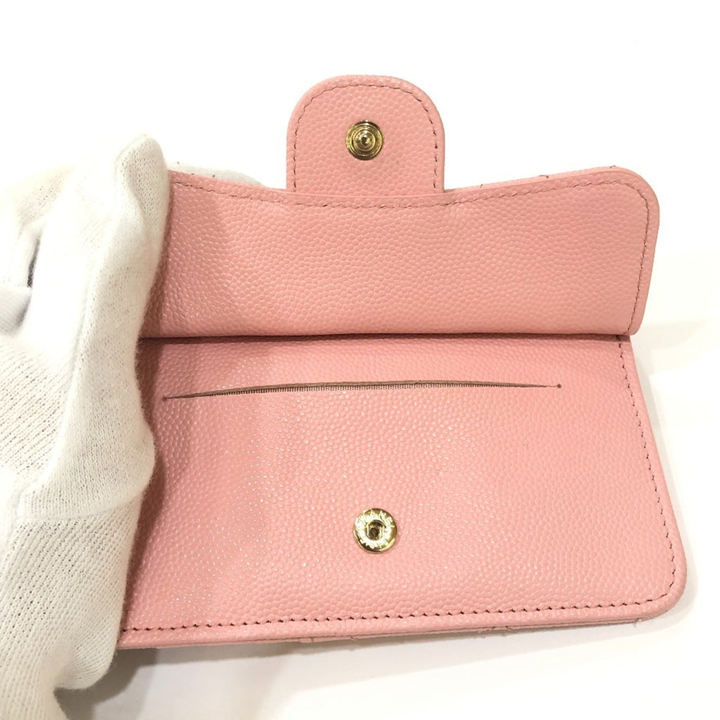 Chanel Pink Grained Calfskin Coin Purse/Coin Case