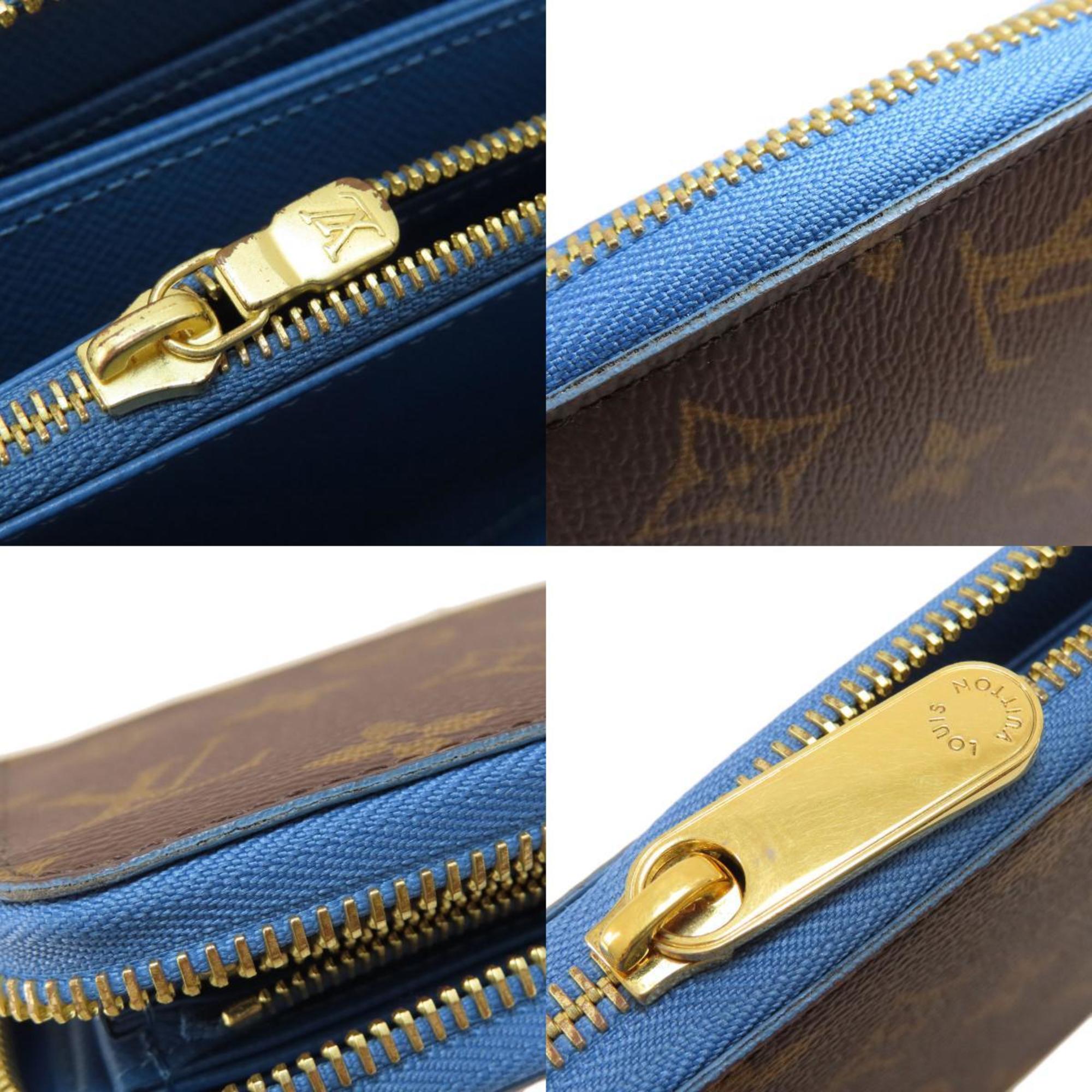 Louis Vuitton Blue Jean Brown Monogram Monogram Canvas Coin Purse/Coin Case