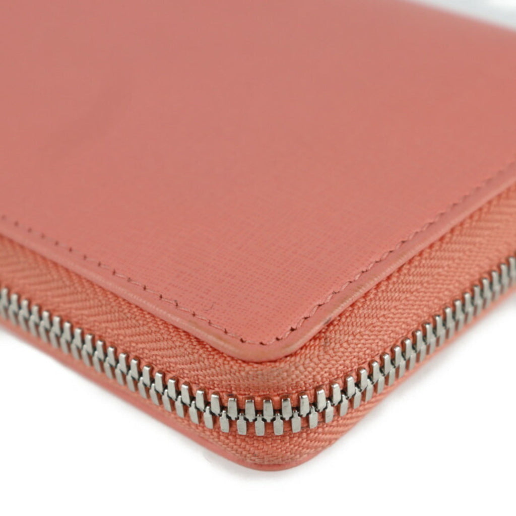 Balenciaga Pink Salmon Pink Leather Long Wallet (Bi-Fold)