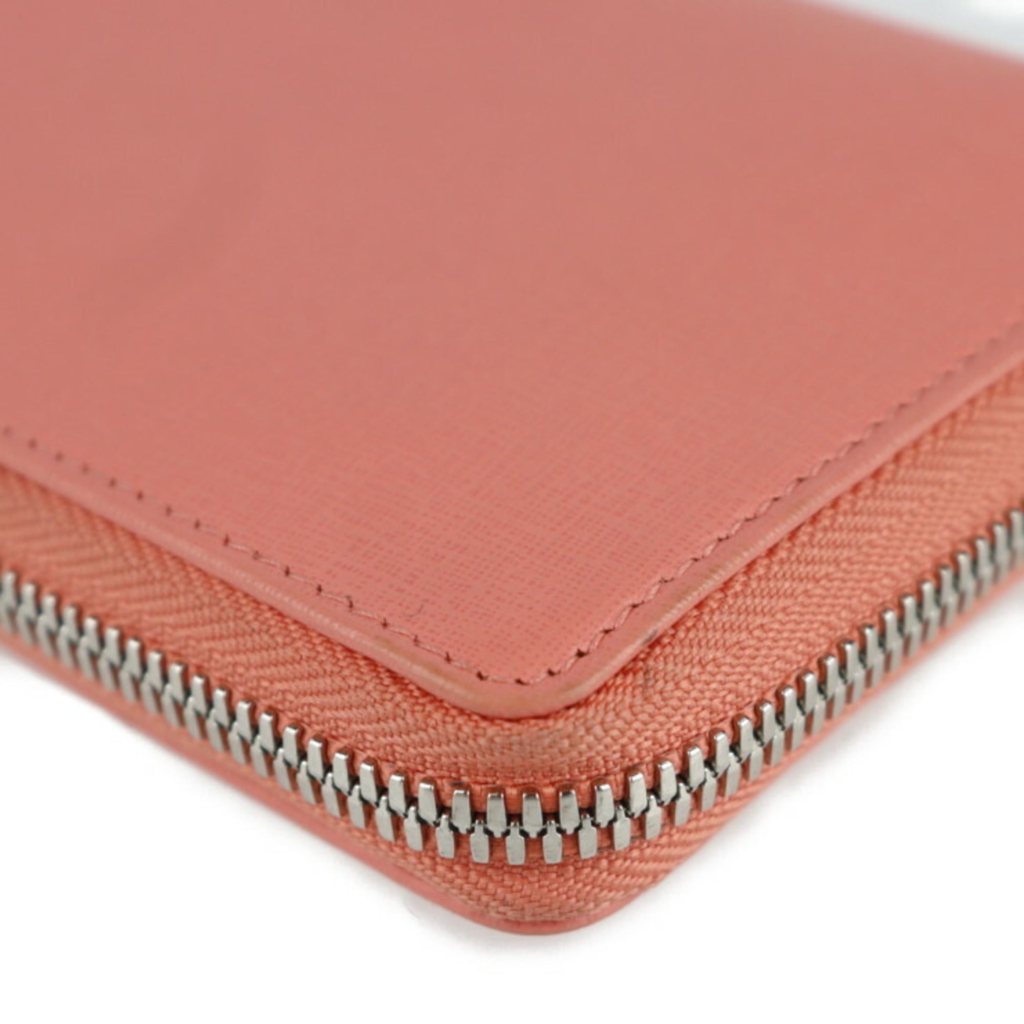 Balenciaga Pink Salmon Pink Leather Long Wallet (Bi-Fold)