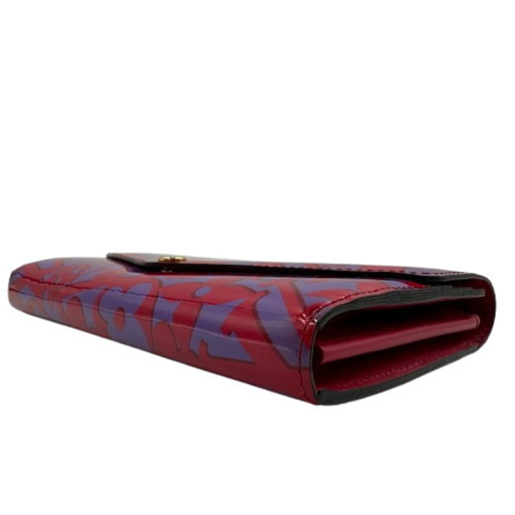 Louis Vuitton Vernis Pink Patent Leather Long Wallet