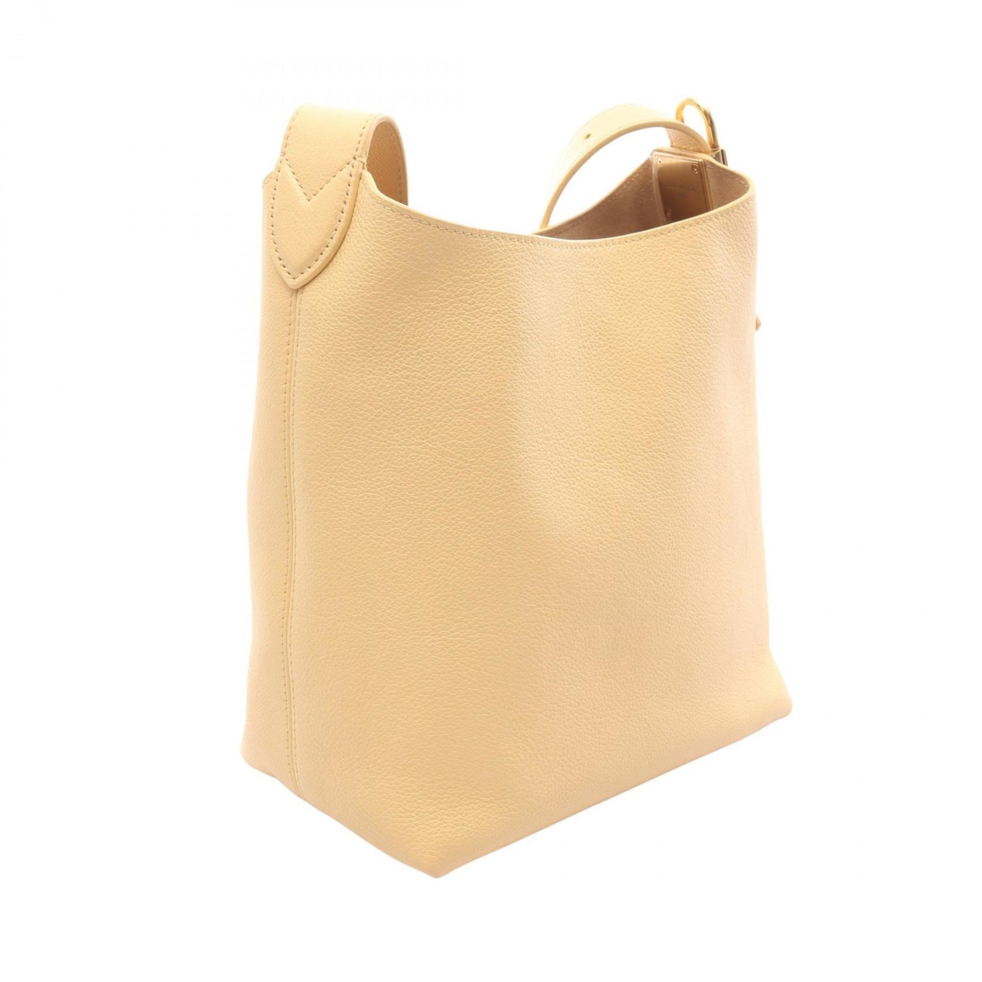 Louis Vuitton Beige Leather Shoulder Bag
