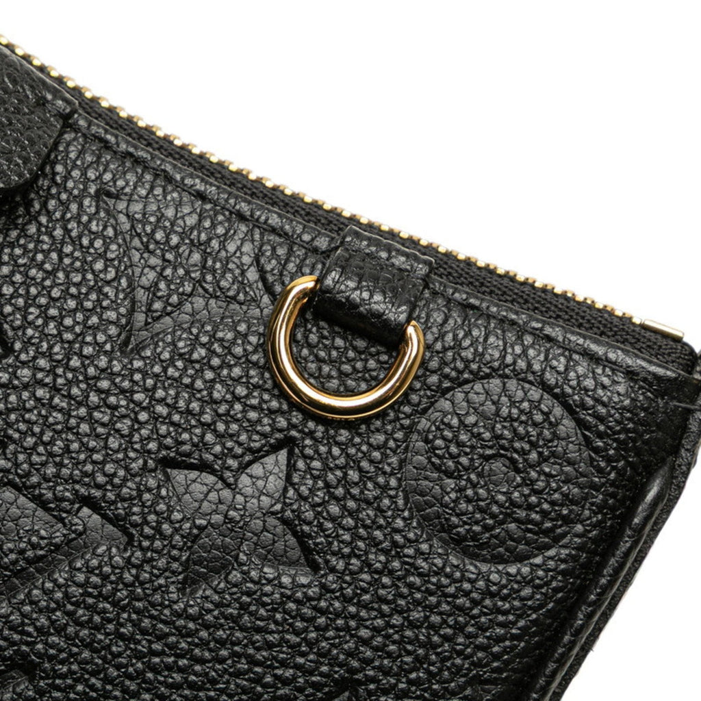 Louis Vuitton Black Leather Handbag Pouch Shoulder Bag