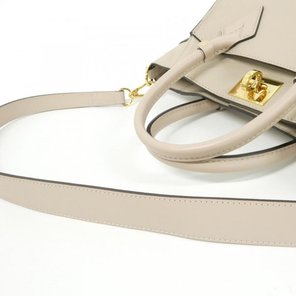 Louis Vuitton Grayish Coated Canvas Leather Handbag