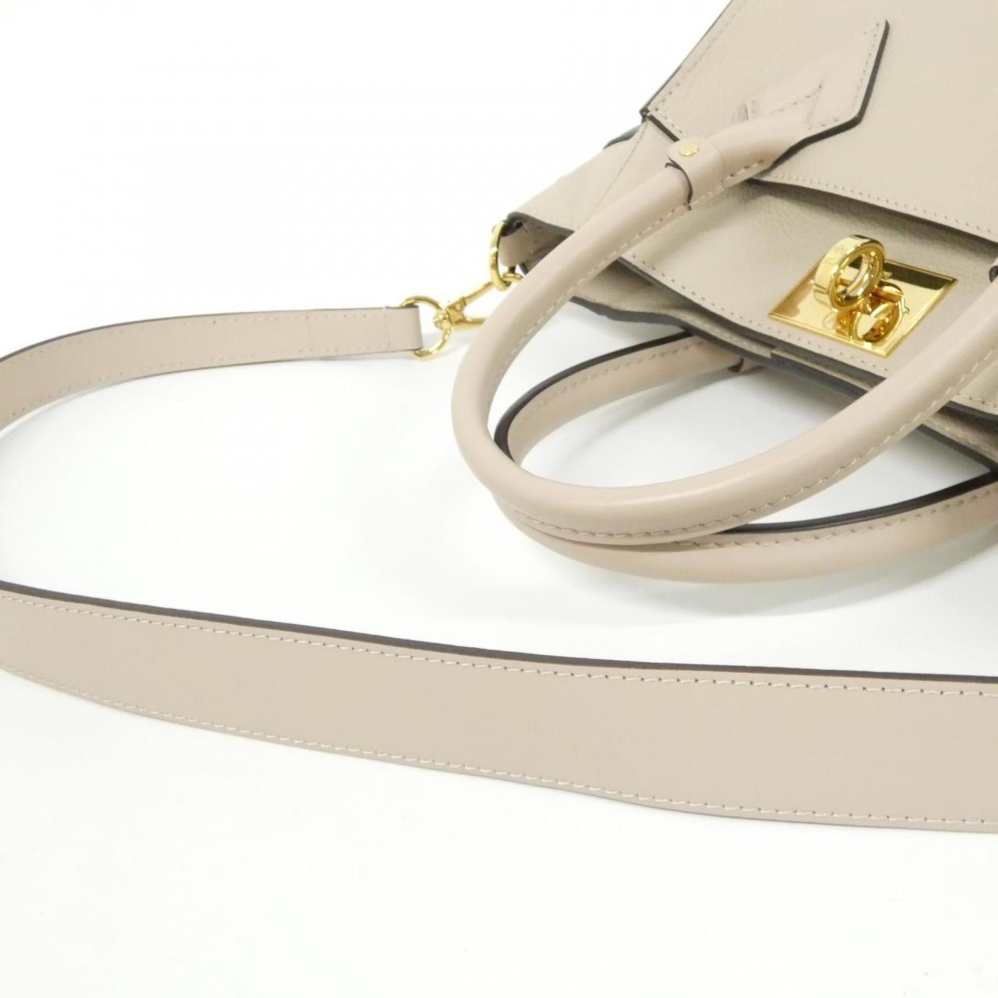 Louis Vuitton Grayish Coated Canvas Leather Handbag