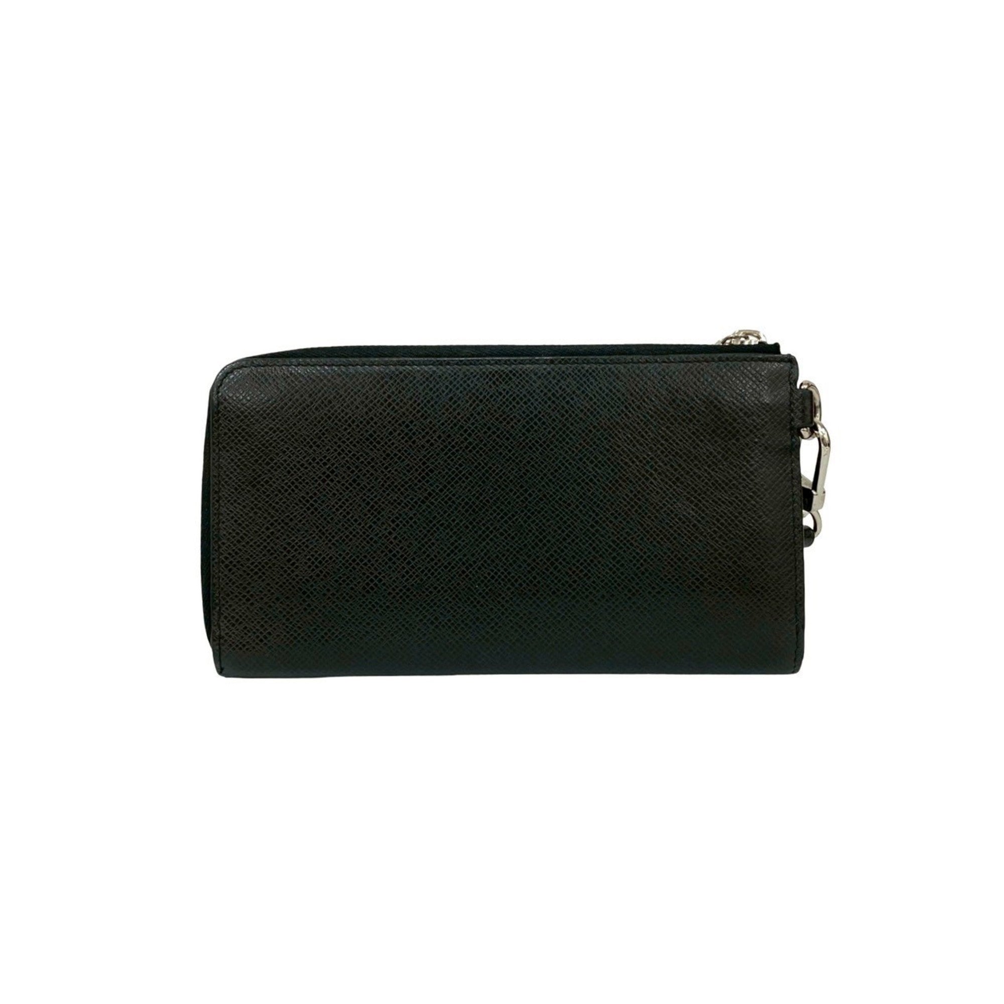 Louis Vuitton Black Leather Long Wallet