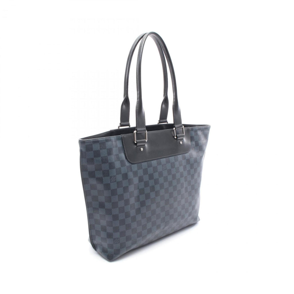 Louis Vuitton Black Navy Coated Canvas Tote Bag