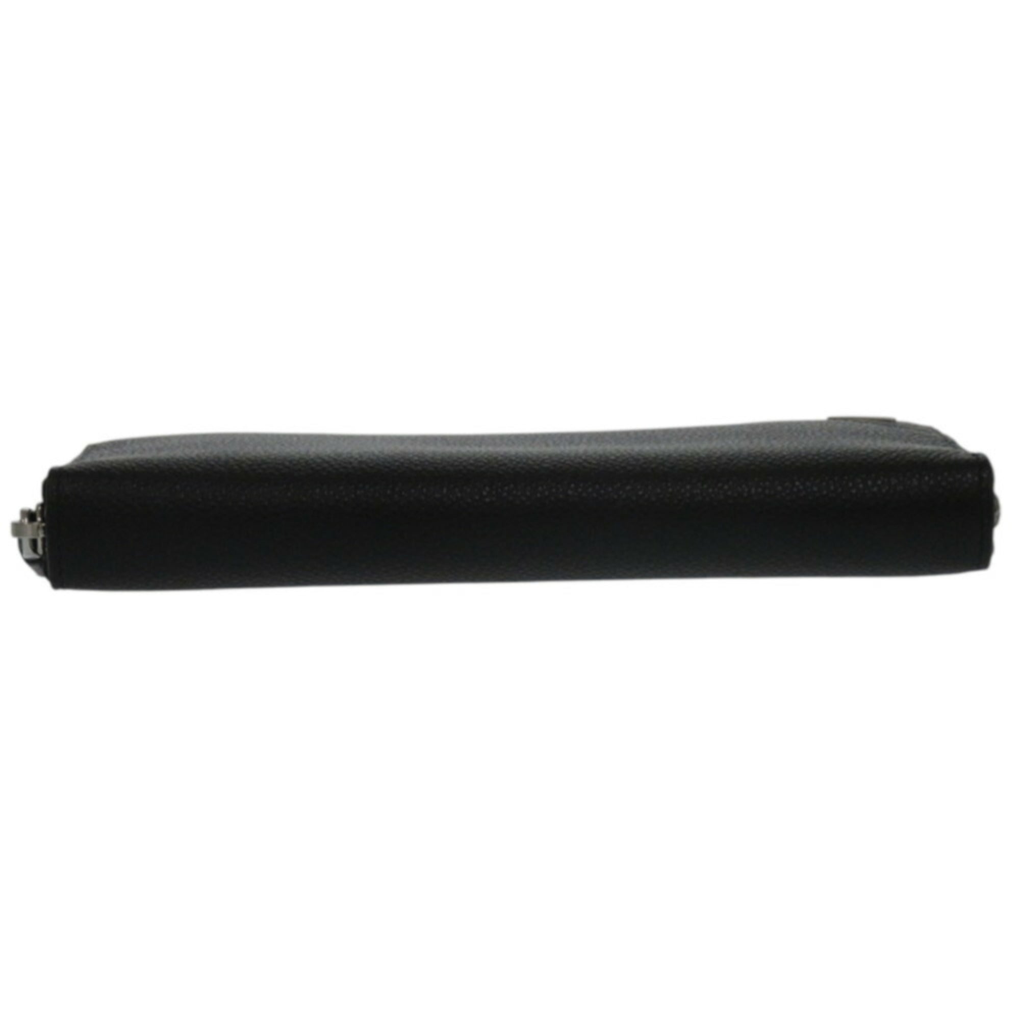 Prada Black Leather Long Wallet (Bi-Fold)