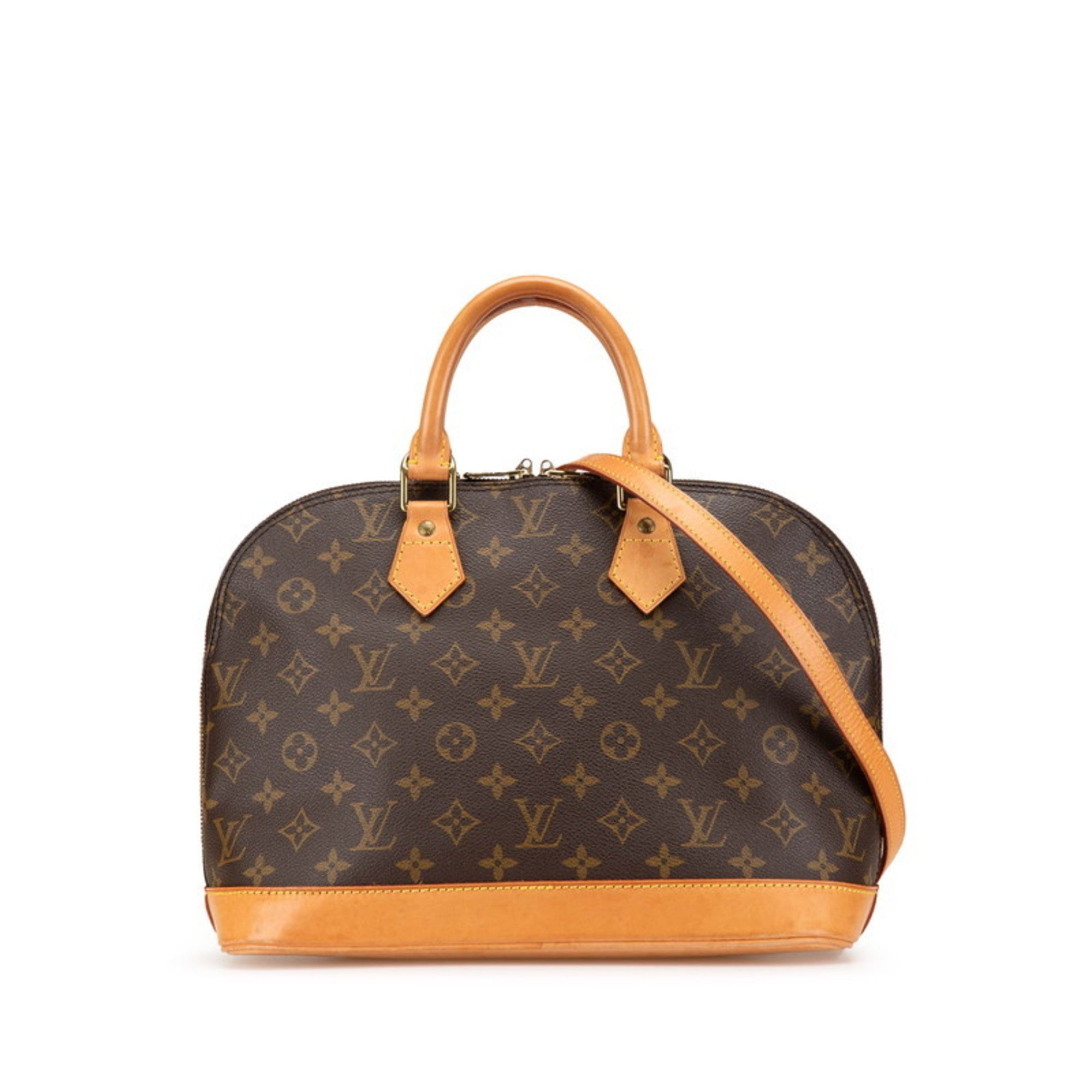 Louis Vuitton Brown Pvc Leather Handbag Shoulder Bag