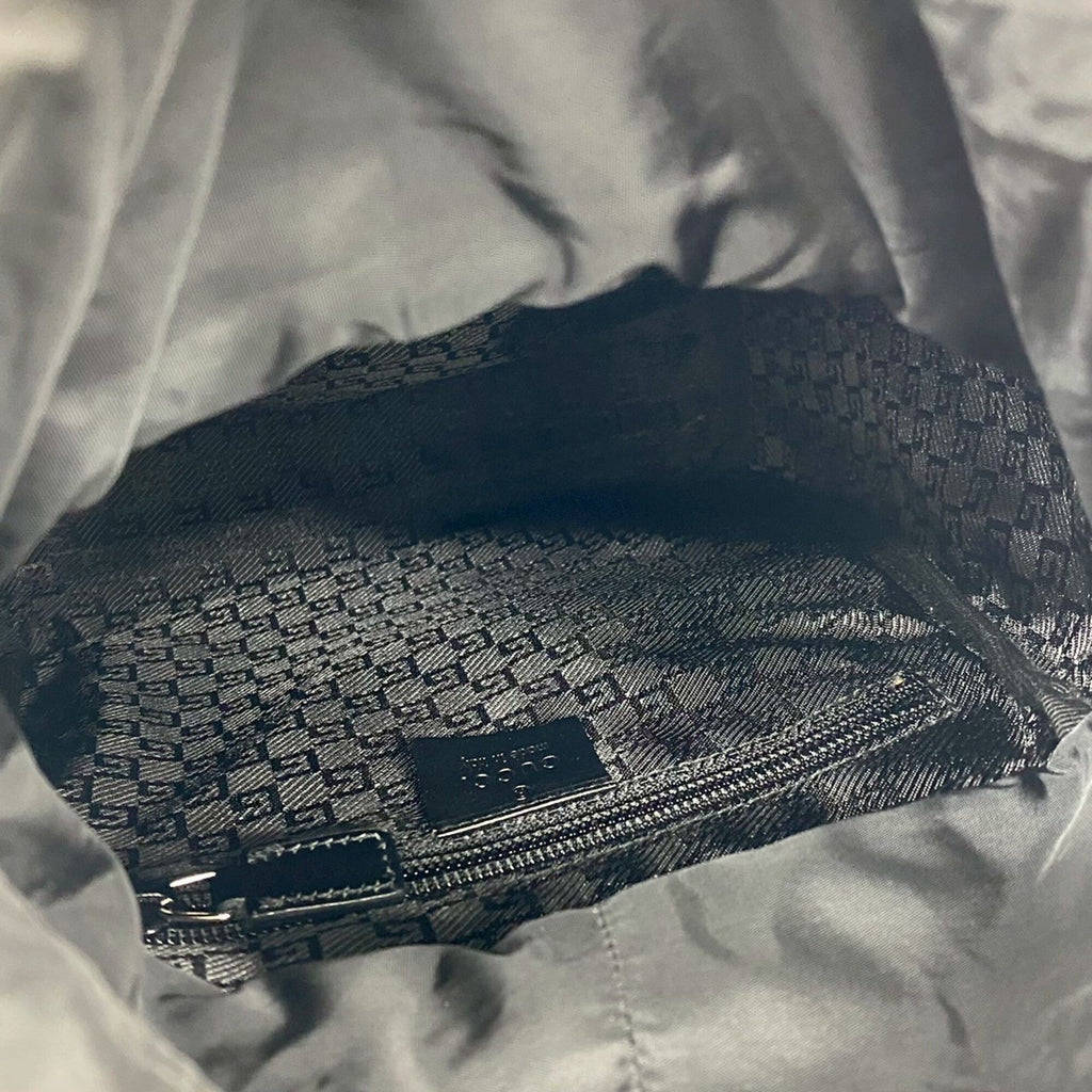 Gucci Black Nylon Leather Backpack (Pre-Owned)